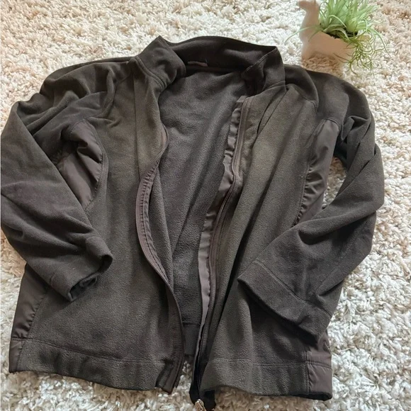 Danskin super cute dark brown fall fleece zip up women’s athletic jacket… - Picture 5 of 5